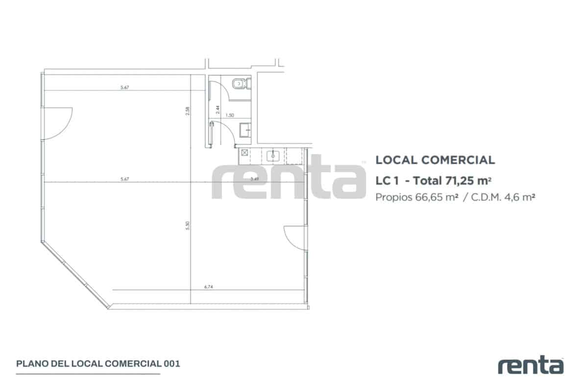 Locales Comerciales con Renta - Plano 001